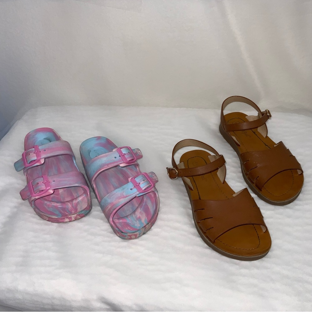 Girl’s Cat & Jack Sandals Bundle Size 2